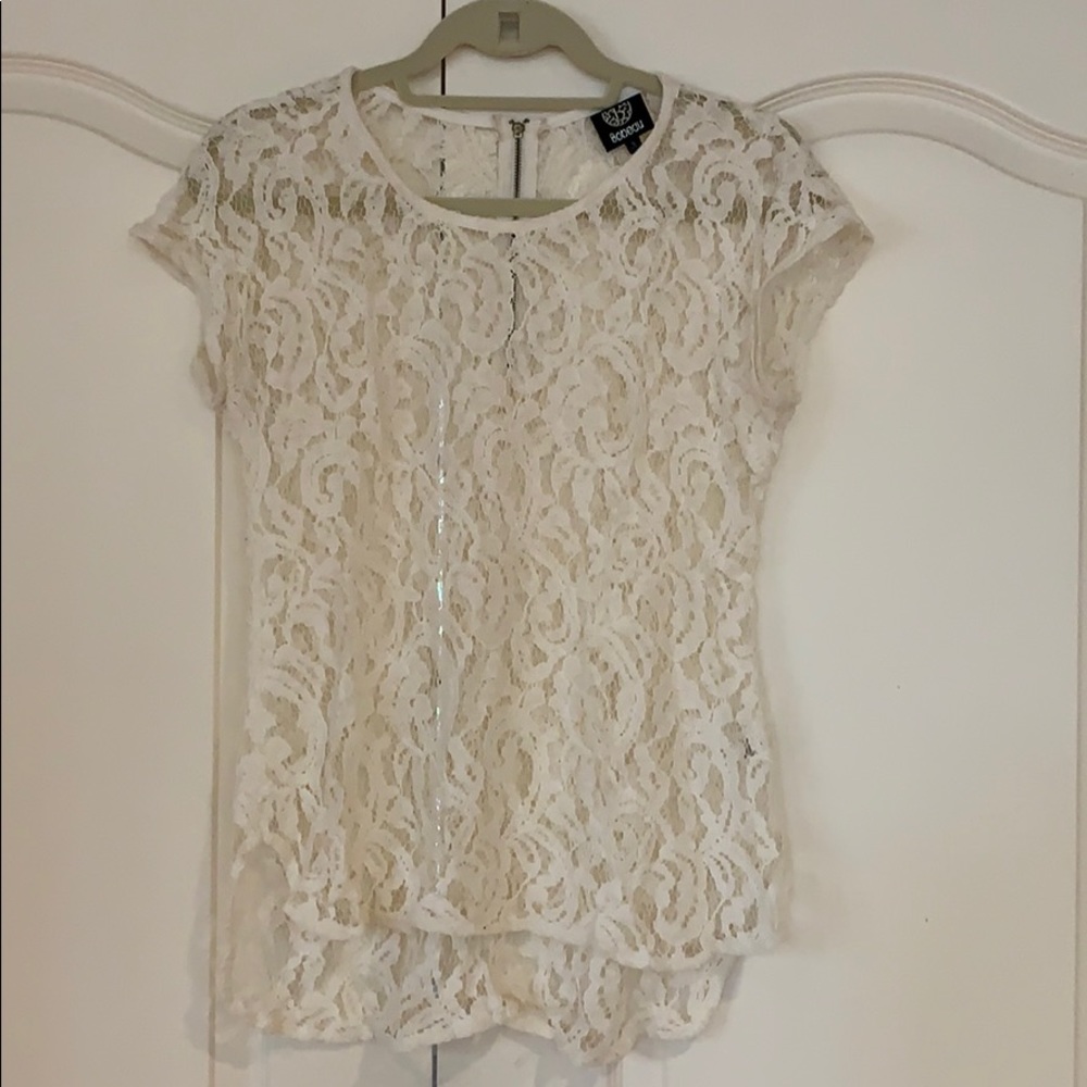 Lacy short sleeve shirt